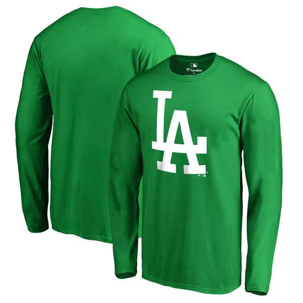 Men's Los Angeles Dodgers Fanatics Branded Kelly Green St. Patrick's Day White Logo Long Sleeve T-Shirt,We sell and wholesale Men's Los Angeles Dodgers Fanatics Branded Kelly Green St. Patrick's Day White Logo Long Sleeve T-Shirt on line form chian!